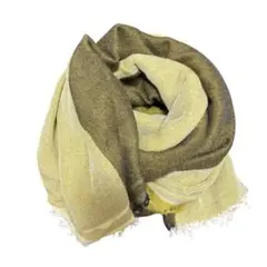 播州織 ストール アルパカ 綿 アクリル ポリエステル 混合糸 黄系