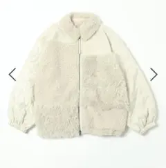 ♡新品未使用♡niko and…♡パッチワークボアブルゾン♡アイボリー♡