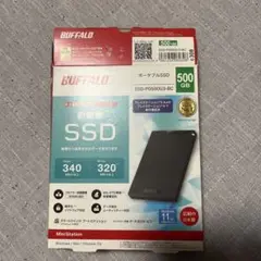 BUFFALO ポータブルSSD 500GB SSD-PG500U3-BC