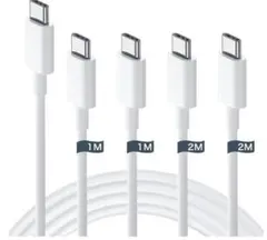 タイプc ケーブル【1M/1M/2M/2M 4本】 USB-C & PD対応