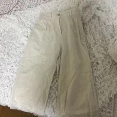 NANING9 アイボリー ワイドパンツ Fサイズ