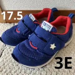 ムーンスター キャロット 17.5 3E 青　男の子