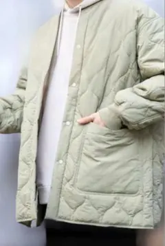 ライトグリーン キルティングジャケット