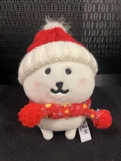 【ぬい服】8〜13cm対応 赤ニット帽子＋マフラー 2点セット