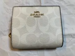 CW789 COACH シグネチャー　キャンパス　スナップウォレット　二つ折財布