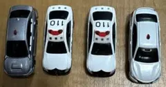 警察車両ミニカー4台セット