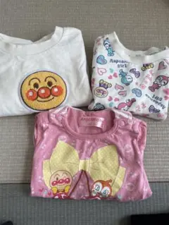 3枚セット80 90 こども服 トップス　トレーナー　アンパンマン　ドキンちゃん
