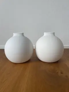 ホワイト陶器 花瓶セット 大小2個 ホワイト 陶器 花瓶 2個セット - メルカリ