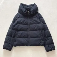 デッサン　ショート丈ダウンジャケット　ショールカラー　M相当　ネイビー　ワールド