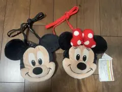 ディズニーミッキーミニーパスケースポシェット2点セット