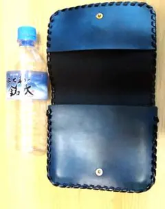 レザークラフト　ハンドメイド本革 ミニポーチ