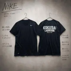 Y8472【ナイキ】スポーツTシャツ 半袖 ドライフィット 吸汗速乾 黒 L