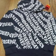 GAP KIDS ブラックロゴパーカー L (10)