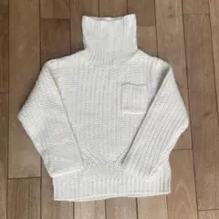 COMME CA ISH ホワイト ニットセーター 120A