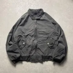 vintageスイングトップブルゾン後染め墨黒グレーハリントンジャケットG9古着