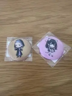 超かぐや姫 ！ラウンドワン 缶バッチ 雷&乃衣セット