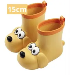【新品未使用】15cm長靴　わんちゃんレインブーツ　　キッズ長靴　レインブーツ