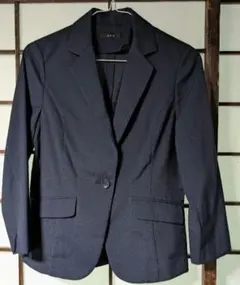 avv ネイビー テーラードジャケット 1つボタン XS