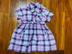 GAP チェック柄 半袖ワンピース 110cm