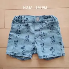 H&M ミッキーマウス柄 半ズボン 6M-9M