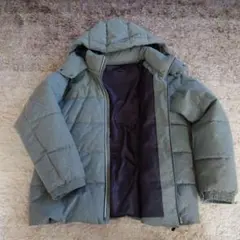 CONFIRM メンズ ダウンジャケット フード付 グレー Lサイズ