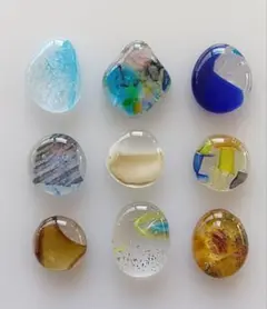 1807 ガラスビーズ　大きなサイズ　 アラカルト 9点