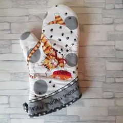 鍋つかみ　1枚　厚手　コットン ハンド形 グレー系　使いやすい