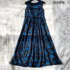 SHIPS 花柄 ロングワンピース 半袖 洗える - メルカリ