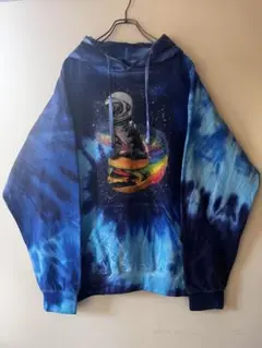 No.5239 宇宙ネコ タイダイパーカー XL