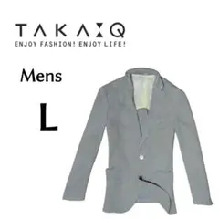メンズ Lサイズ TAKAQ タカキュー テーラードジャケット ライトグレー色のサムネイル