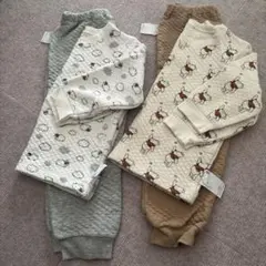 【美品　２点セット】ユニクロ　キルティングパジャマ 110cm