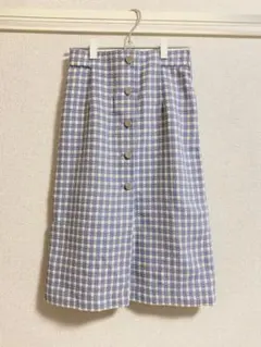 チェックツイード フロントボタンタイトスカート/index