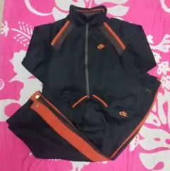 希少 00s ナイキ ジャージセットアップ ネイビー×オレンジ M デザイン◎のサムネイル