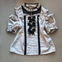 LIZLISA 3つリボンハートチョーカーブラウス リズリサ ピンクのサムネイル