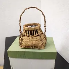 宗全籠　花入　手提げ　編み籠　花生　木製　茶道具　茶道　紙箱 宗全籠 花入 手提げ 編み籠 花生 木製 茶道具 茶道 紙箱 - メルカリ