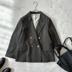 美品 ミラオーウェン♡ダブルブレスト テーラードジャケット 金ボタン S 金釦