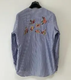 RAINMAKER ノーカラー 刺繍シャツ