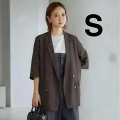 しまむら 田中里奈 茶 ジャケット S りな ブラウン mysa オンライン