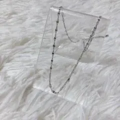 【新品】ペタルチェーンネックレス シルバー シンプルレディース