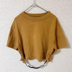 テラ TELA ショート丈 Tシャツ キャメル S イタリア製 モックネックのサムネイル