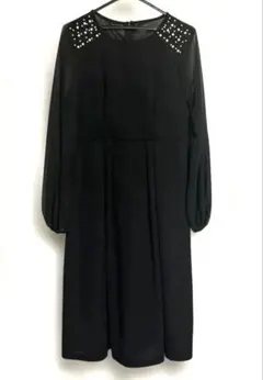 【美品】アームシアーワンピース ショルダーパーム セレモニーオケーション対応 L