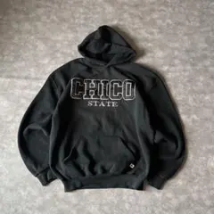 ヴィンテージ90s CHICOSTATE 刺繍ロゴ パーカー XL 黒メキシコ製