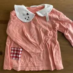 baby cheer 猫襟カットソー　110