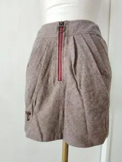 ツイード素材 秋冬用 くすみピンク系 タイトミニスカート S