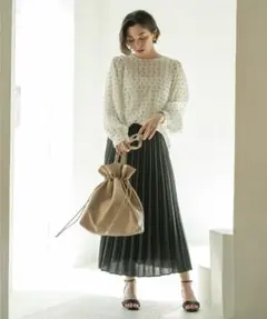 オペーク☆ドットふくれジャカードブラウス OPAQUE.CLIP