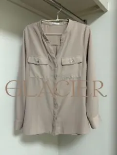 レディース　GLACIER グラシア　ベージュ 長袖　シャツ ブラウス　Mのサムネイル