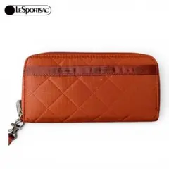 LeSportsac 長財布 キルティング ブラウン ストラップ付 - メルカリ