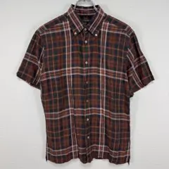 MACKINTOSH LONDON 半袖シャツ　チェック　リネン100％　Mのサムネイル