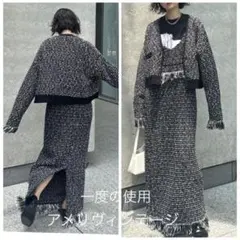 美品！完売！アメリUND TWEED SHORT KNIT CARDIGANのサムネイル