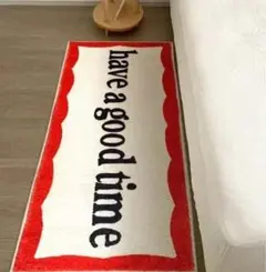 キッチンマット ラグマット 韓国 オシャレ　朱色　赤　インテリアマット